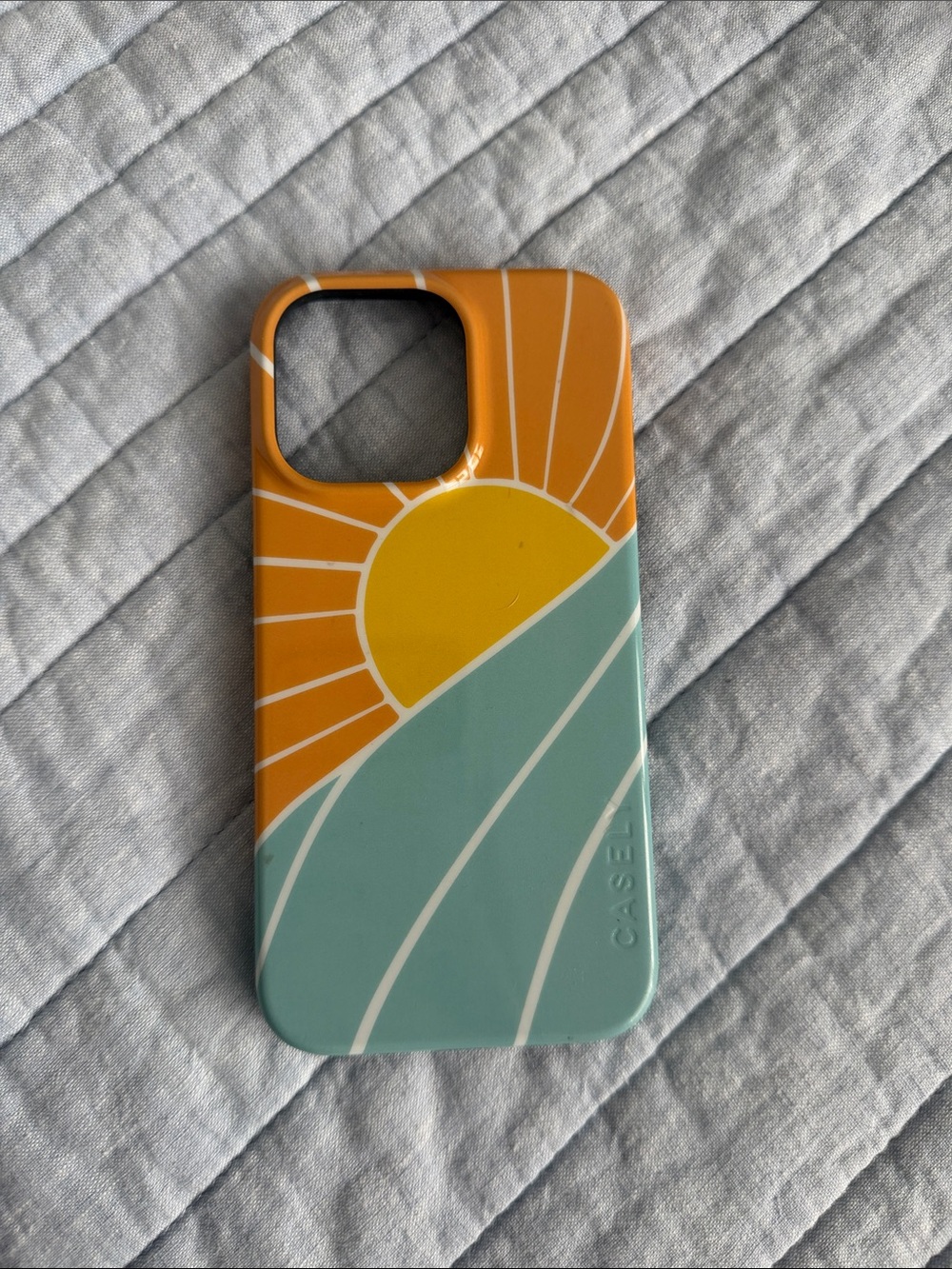 iPhone 13 Pro Casely Sunrise Graphic Phone Case - Orange, Yellow, Teal